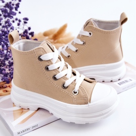 FR1 Sneakers alte per bambini Beige Freeze 2