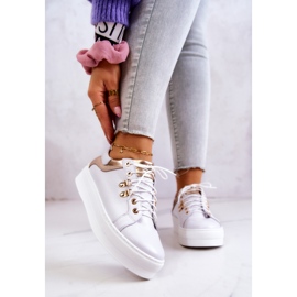 FILIPCZYK Scarpe Sportive In Pelle Sulla Piattaforma Bianca Mary Ann 2