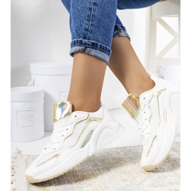 Sneakers Ingram olografiche bianche e dorate bianco d'oro 1