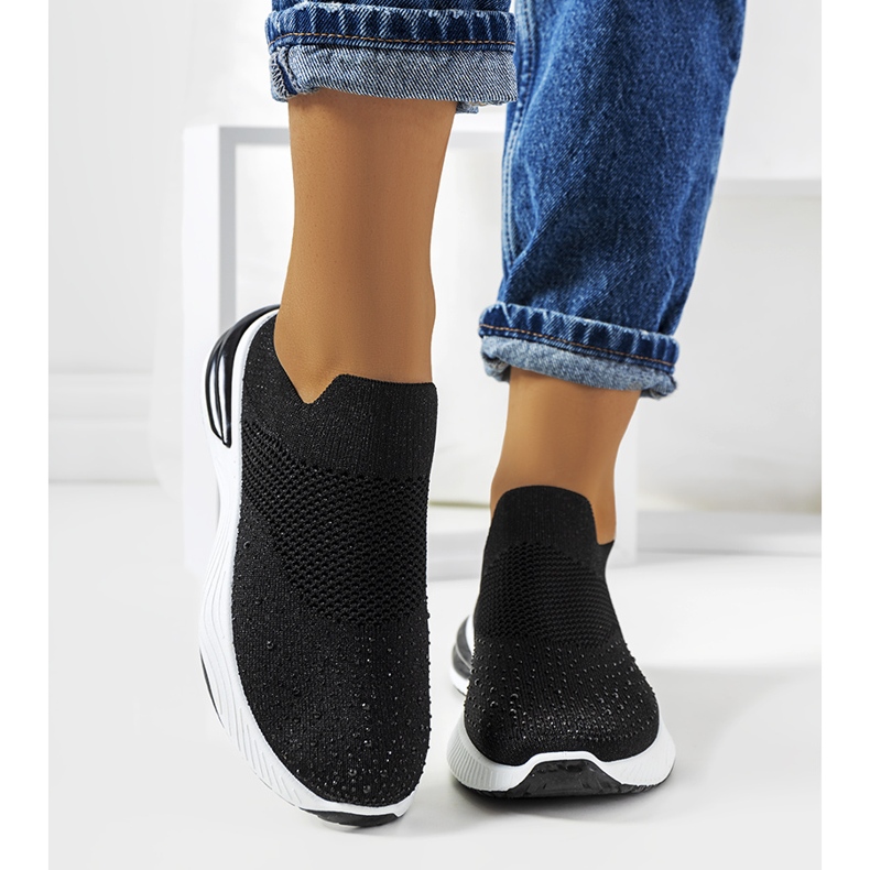 Sneakers slip-on sportive nere di Winston nero 1