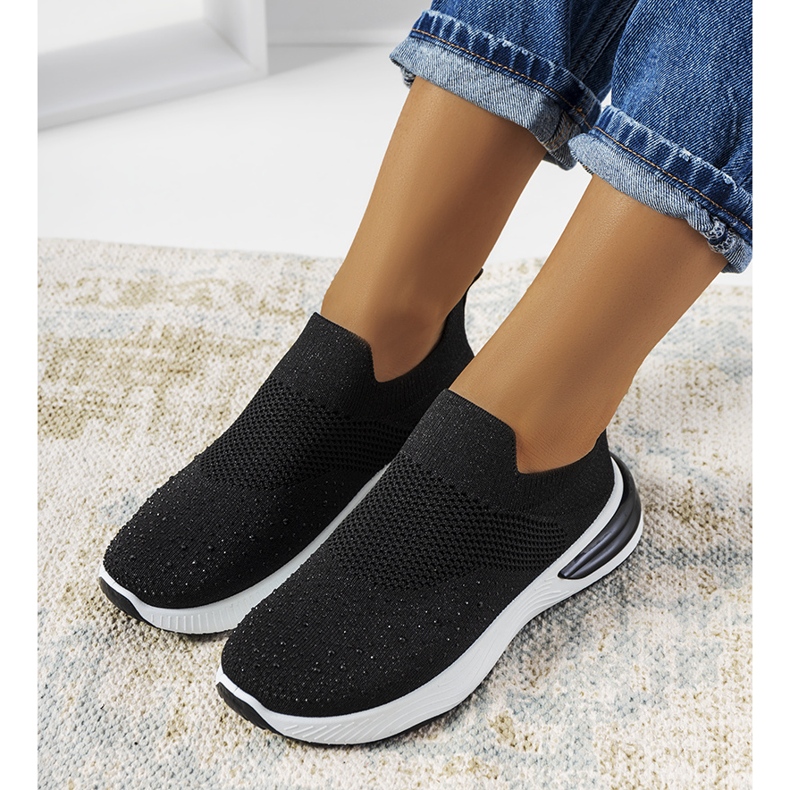 Sneakers slip-on sportive nere di Winston nero 2