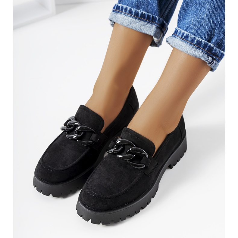 Scarpe nere su una spessa suola Nelis nero 1