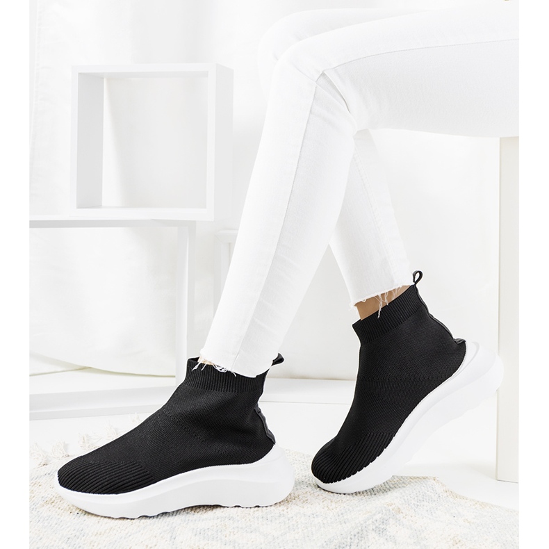 Sneakers alte nere di Jennifer nero 1