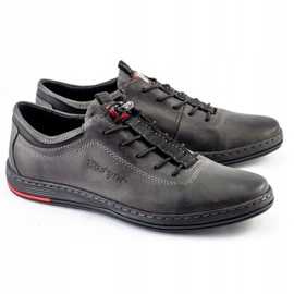 Polbut Scarpe casual da uomo in pelle K23 grigio 1