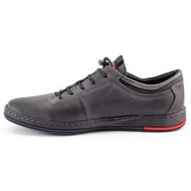 Polbut Scarpe casual da uomo in pelle K23 grigio 5