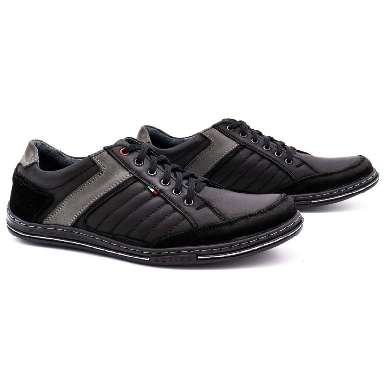 Scarpe uomo in pelle Olivier 236GT nere nero 2
