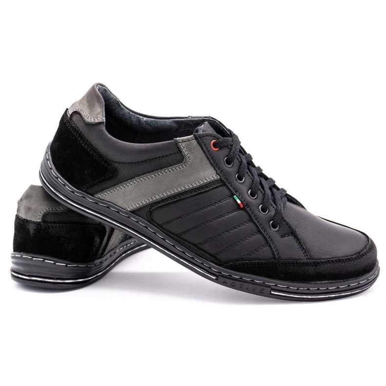 Scarpe uomo in pelle Olivier 236GT nere nero 3