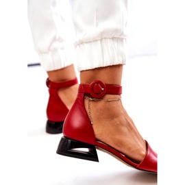 Sandali In Pelle Con Tacco Alto Laura Messi 2143 Rosso 1