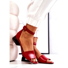 Sandali In Pelle Con Tacco Alto Laura Messi 2143 Rosso 5