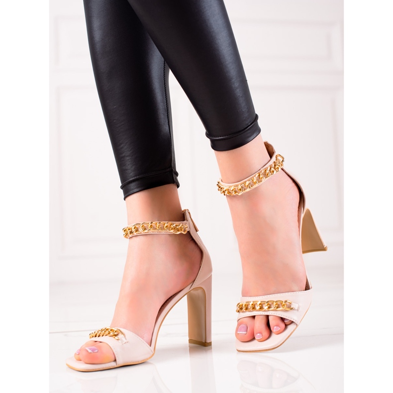 W. Potocki Eleganti sandali Potocki beige 1