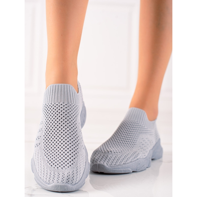 Sweet Shoes Sneakers sportive senza lacci grigio 1