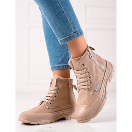 Sabatina Sneakers Alte Originali beige marrone 1