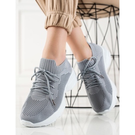 Renda Sneakers con lacci grigie grigio 2