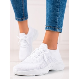 Renda Sneakers bianche con lacci bianca 1