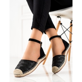 Anesia Paris Espadrillas Intrecciate Con Fibbia nero 2