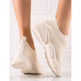 Sweet Shoes Sneakers sportive senza lacci beige 1