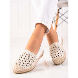 Lucky Shoes Espadrillas intrecciate beige 2
