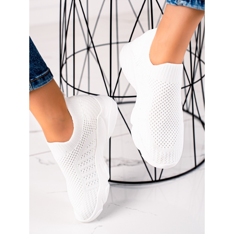 Sweet Shoes Sneakers sportive senza lacci bianco 1
