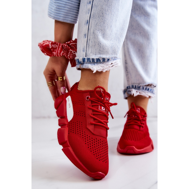 Scarpe sportive da donna Memory Foam Big Star JJ274270 Rosse rosso 1