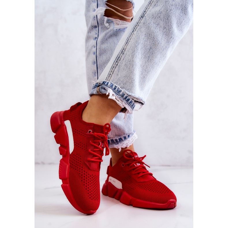 Scarpe sportive da donna Memory Foam Big Star JJ274270 Rosse rosso 2