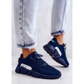 Scarpe sportive da donna Memory Foam Big Star JJ274274 Blu navy 2
