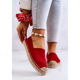 Espadrillas rosse su una suola intrecciata Big Star HH274494 rosso 1