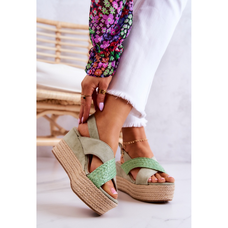 FW1 Sandali Da Donna Sulla Piattaforma Emmalee Verde 2