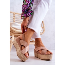 FW1 Sandali Da Donna Sulla Piattaforma Beige Emmalee 2