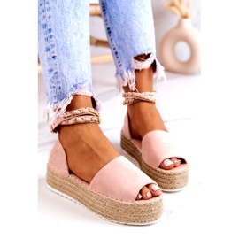 FB2 Sandali Espadrillas Sulla Piattaforma Rosa Jeannie 4