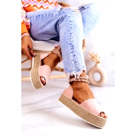 FB2 Sandali Espadrillas Sulla Piattaforma Rosa Jeannie 3