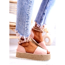 FB2 Sandali Espadrillas Sulla Piattaforma Rosa Jeannie 2