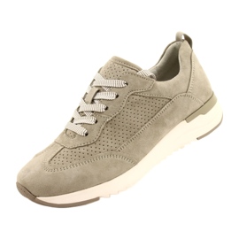Scarpe da donna in pelle traforata Caprice 23708-28 nei toni del verde 4