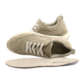Scarpe da donna in pelle traforata Caprice 23708-28 nei toni del verde 7