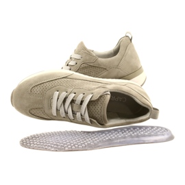 Scarpe da donna in pelle traforata Caprice 23708-28 nei toni del verde 8