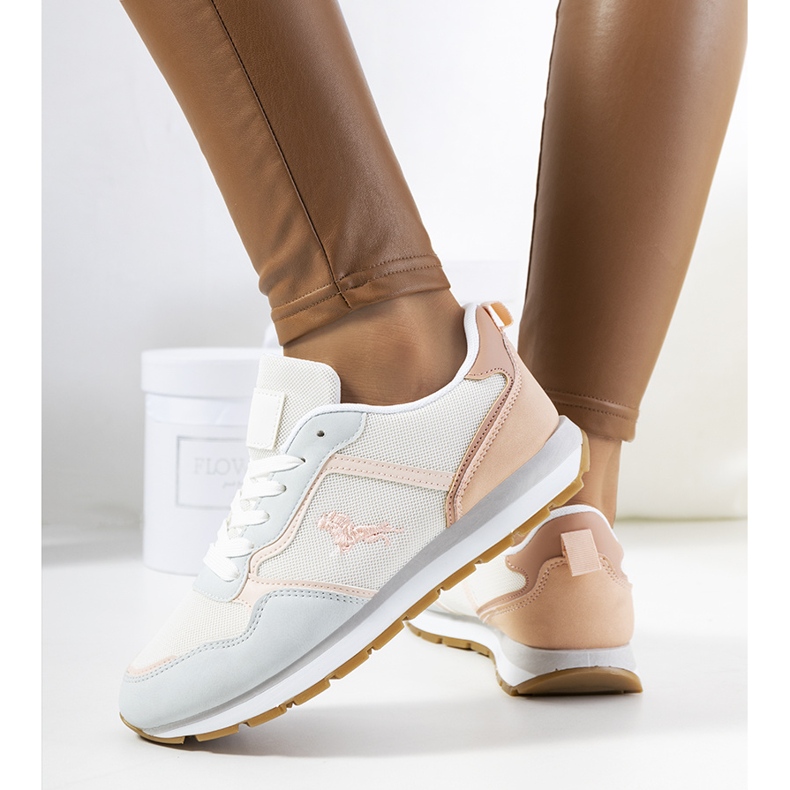 Sneakers da donna di colore blu Fiorenti bianco rosa 1