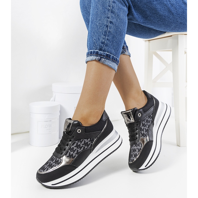 Sneakers Farnese nere nero argento 1