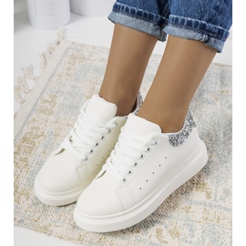 Sneakers bianche da donna Gallo bianco argento 1