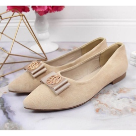 Ballerine in pelle con punta Filippo W PAW335B beige 2