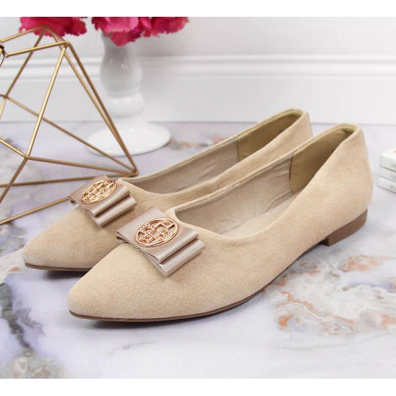 Ballerine in pelle con punta Filippo W PAW335B beige 2
