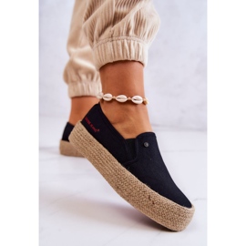 Espadrillas Da Donna Sulla Piattaforma Cross Jeans JJ2R4015C Nero 2