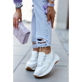 FG2 Scarpe sportive con allacciatura Coryse bianco-grigio 2