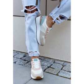 FG2 Scarpe sportive con allacciatura Coryse beige e verde marrone 1