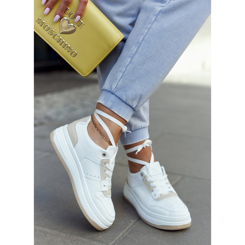 FG2 Scarpe Sportive da Donna Bianche e Beige New Haven bianco 1