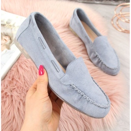 Mocassini in camoscio Sergio Leone W SK254F blu 1