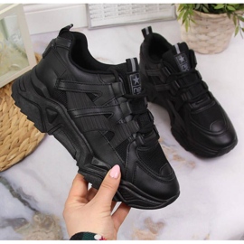Sneakers con zeppa Novità W EU649A nere nero 1