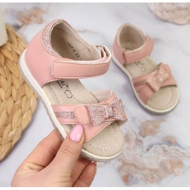 Sandali con velcro S. Barski Jr OLI151B rosa 1