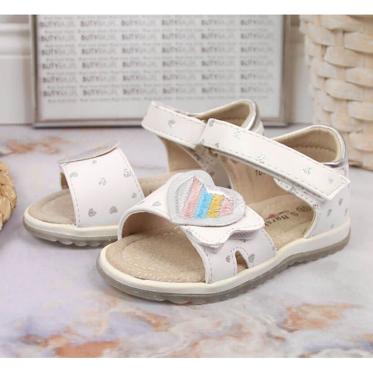 Sandali con velcro S. Barski Jr OLI152A bianco 2