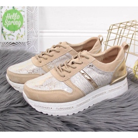 Sneakers in pelle sulla piattaforma Filippo W PAW329 beige 2