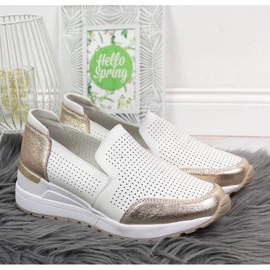 Sneakers in pelle traforate Filippo W PAW333B bianco 2