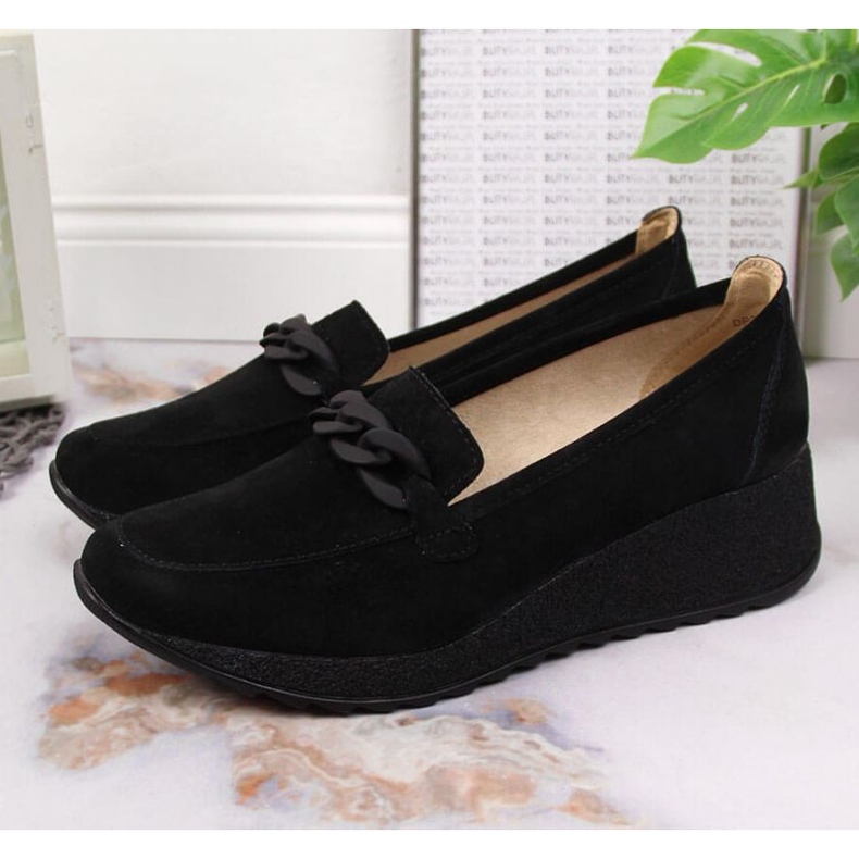 Scarpa in pelle con catena Filippo W PAW337A nera nero 2